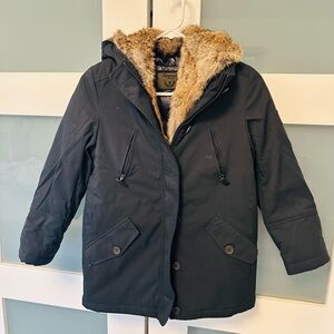 Bonpoint rabbit fur lining jacket. Water resistant. Size 10